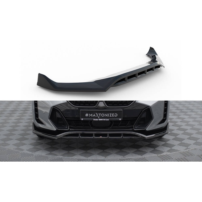 FRONT SPLITTER V.2 BMW X6 M-PACK G06 FACELIFT GLOSS BLACK