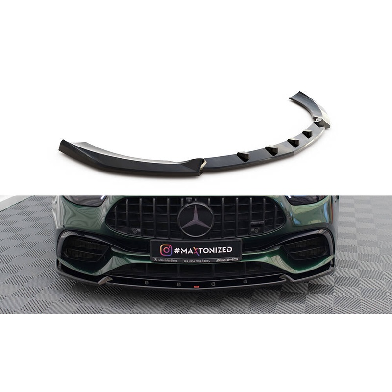FRONT SPLITTER V.2 MERCEDES-AMG E63 W213 FACELIFT GLOSS BLACK