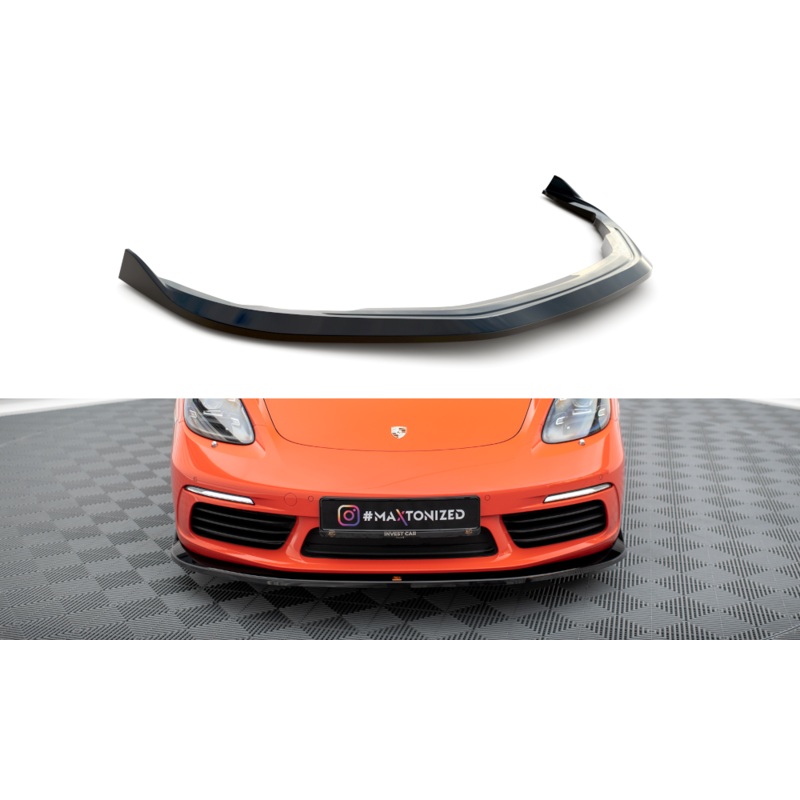FRONT SPLITTER V.2 PORSCHE 718 CAYMAN 982C GLOSS BLACK