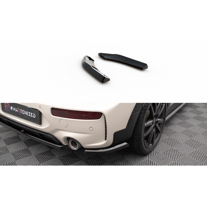 REAR SIDE SPLITTERS MINI COOPER CLUBMAN JOHN COOPER WORKS F54 FACELIFT GLOSS BLACK