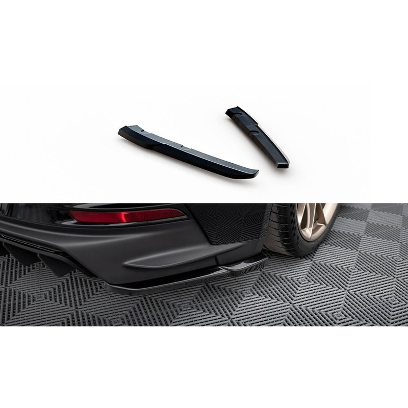 REAR SIDE SPLITTERS PORSCHE 911 992 GT3 GLOSS BLACK