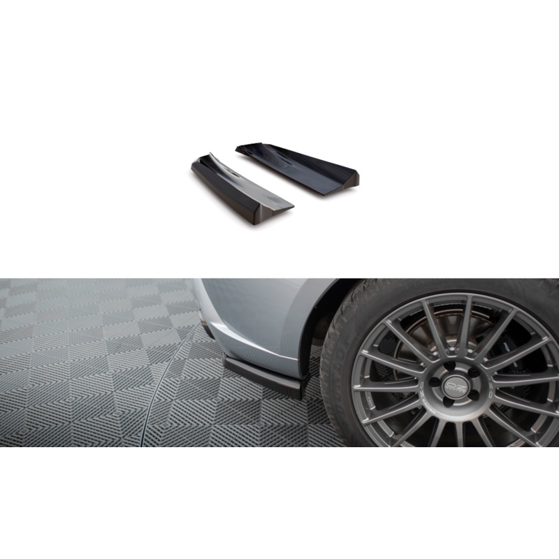 REAR SIDE SPLITTERS PORSCHE MACAN MK1 FACELIFT 2 GLOSS BLACK