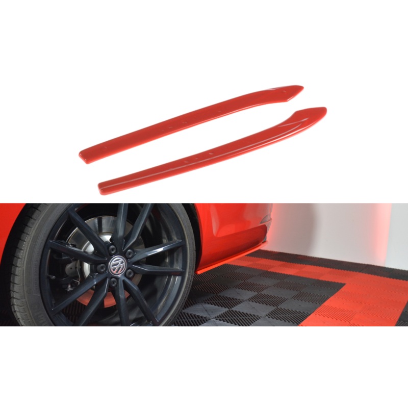 REAR SIDE SPLITTERS V.2 VW GOLF 7 R VARIANT FACELIFT GLOSS BLACK