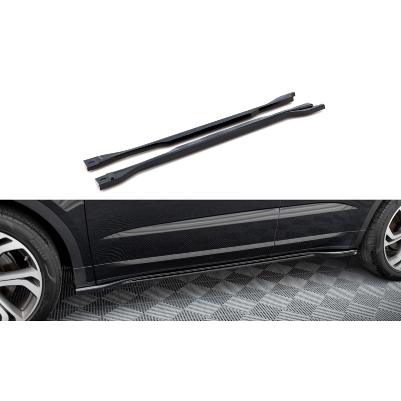 SIDE SKIRTS DIFFUSERS JAGUAR E-PACE R-DYNAMIC MK1 GLOSS BLACK