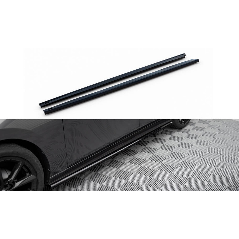 SIDE SKIRTS DIFFUSERS MAZDA 3 MK4 GLOSS BLACK