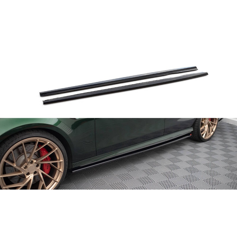 SIDE SKIRTS DIFFUSERS MERCEDES-AMG E63 W213 FACELIFT GLOSS BLACK