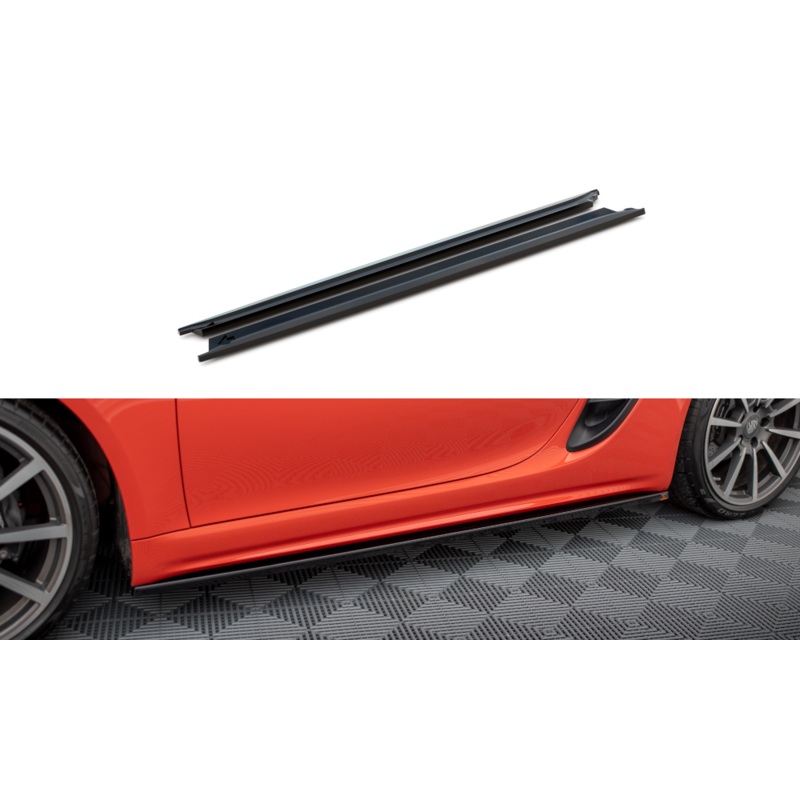 SIDE SKIRTS DIFFUSERS PORSCHE 718 CAYMAN 982C GLOSS BLACK