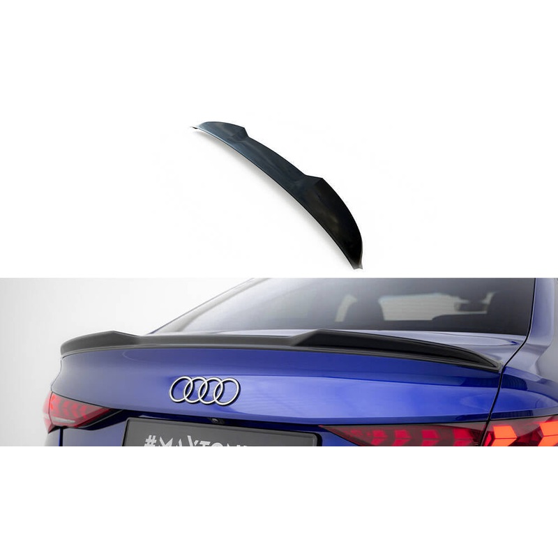 SPOILER CAP 3D AUDI A3 / A3 S-LINE / S3 / RS3 SEDAN 8Y GLOSS BLACK