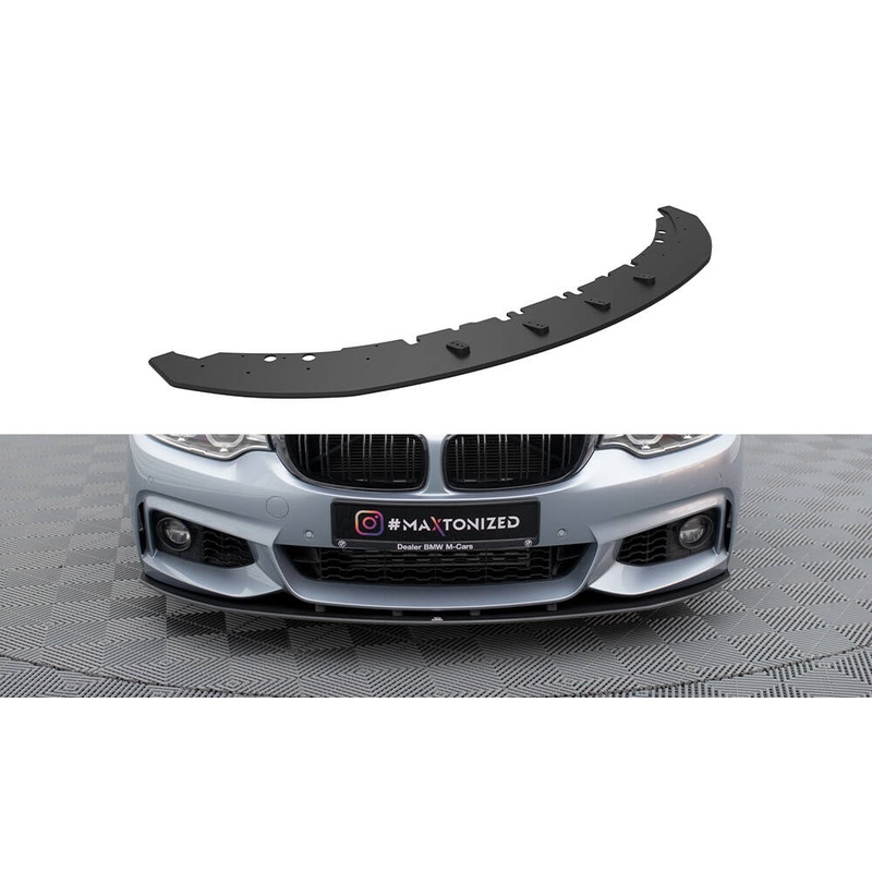 STREET PRO FRONT SPLITTER BMW 4 COUPE M-PACK F32 BLACK