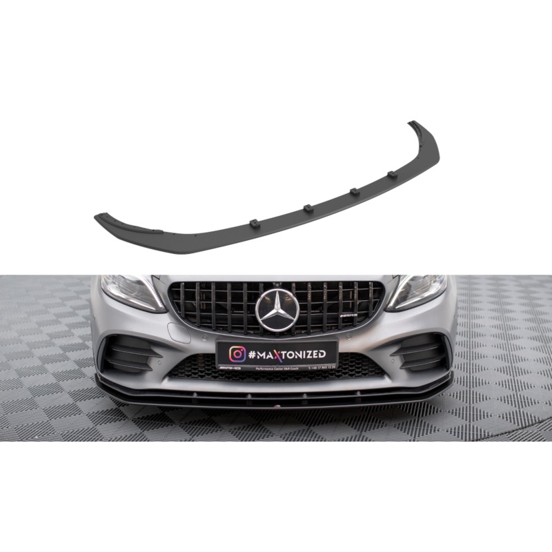 STREET PRO FRONT SPLITTER MERCEDES-AMG C43 COUPE C205 FACELIFT BLACK