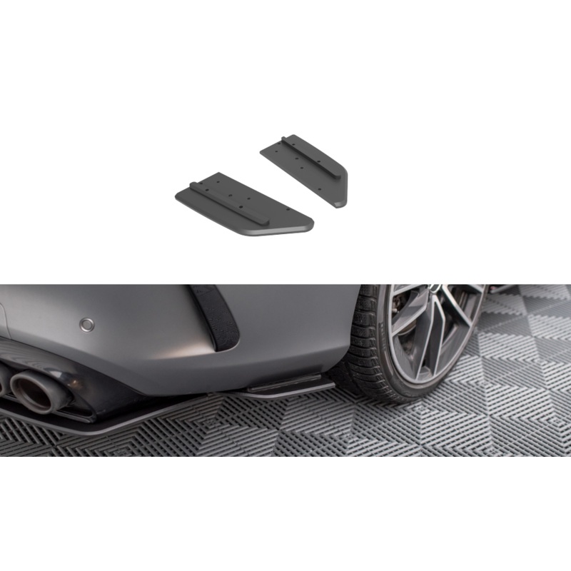 STREET PRO REAR SIDE SPLITTERS MERCEDES-AMG C43 COUPE C205 FACELIFT BLACK