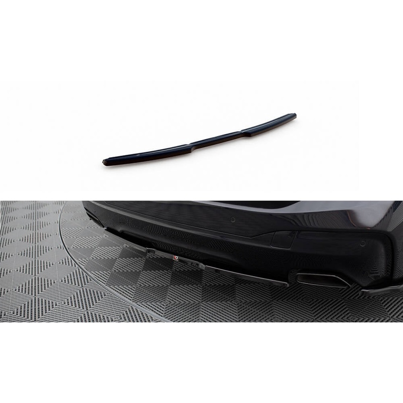 CENTRAL REAR SPLITTER FOR BMW 6 GT G32 M-PACK GLOSS BLACK
