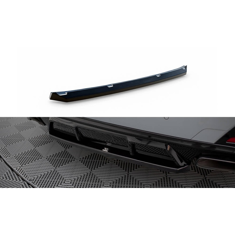 CENTRAL REAR SPLITTER FOR BMW M440I GRAN COUPE G26 GLOSS BLACK