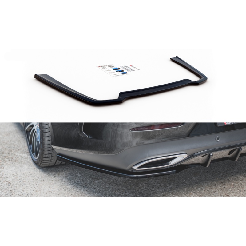 CENTRAL REAR SPLITTER MERCEDES-BENZ CLS AMG-LINE C257 GLOSS BLACK
