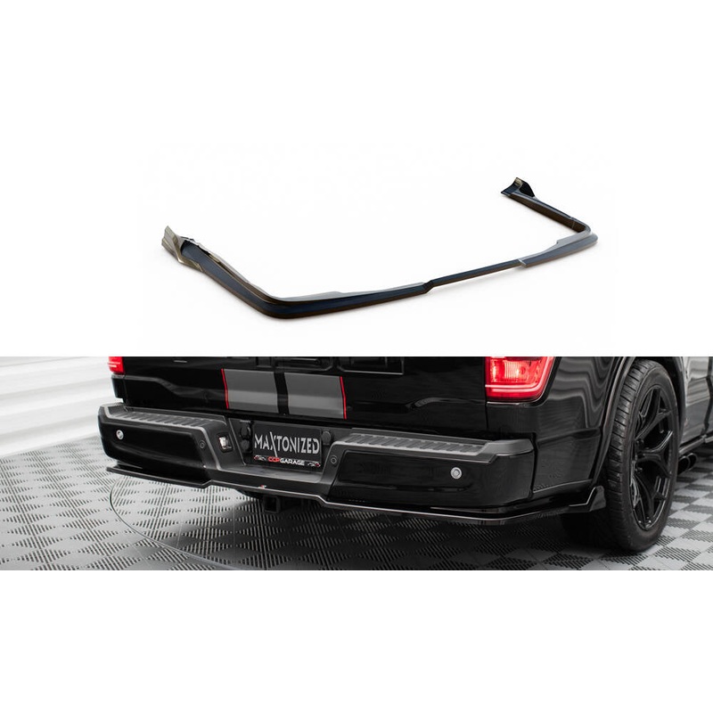 CENTRAL REAR SPLITTER SHELBY F150 SUPER SNAKE GLOSS BLACK