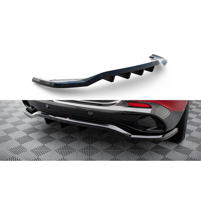 CENTRAL REAR SPLITTER (WITH VERTICAL BARS) ALFA ROMEO TONALE MK1 GLOSS BLACK