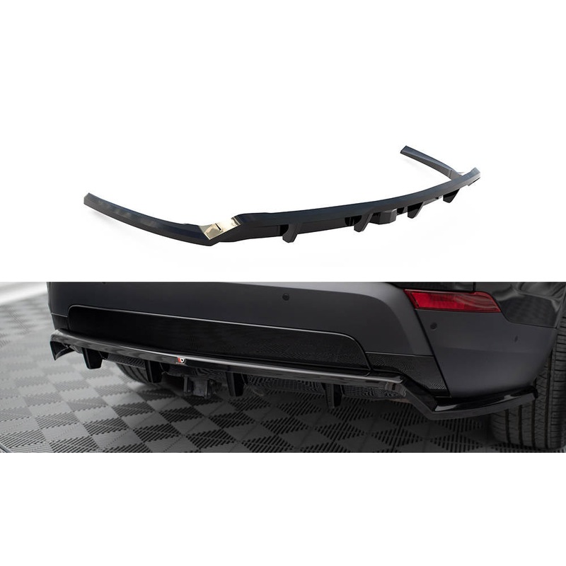 CENTRAL REAR SPLITTER (WITH VERTICAL BARS) LAND ROVER DISCOVERY HSE MK5 GLOSS BLACK