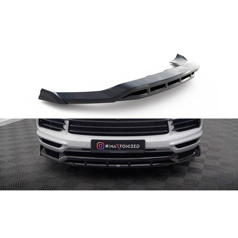 FRONT SPLITTER PORSCHE CAYENNE COUPE MK3 GLOSS BLACK