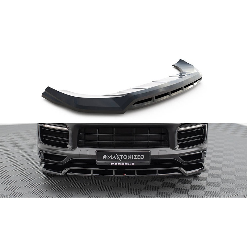 FRONT SPLITTER PORSCHE CAYENNE SPORT DESIGN MK3 GLOSS BLACK