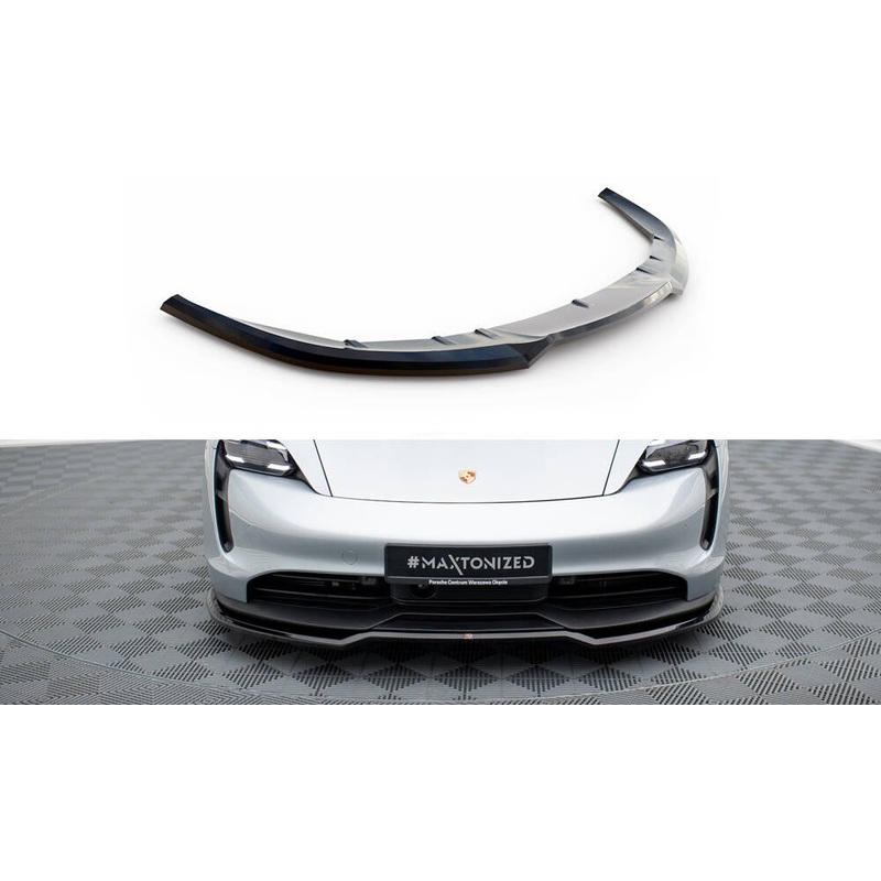 FRONT SPLITTER PORSCHE TAYCAN / TAYCAN 4 / TAYCAN 4S / TAYCAN GTS MK1 GLOSS BLACK