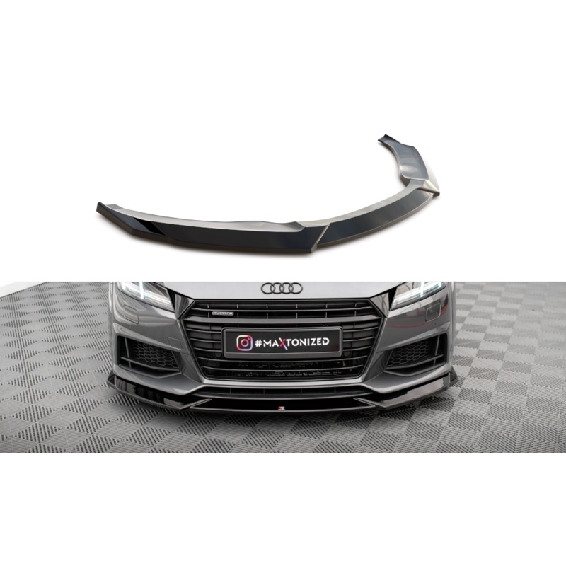 FRONT SPLITTER V.1 AUDI TT S / S-LINE 8S GLOSS BLACK
