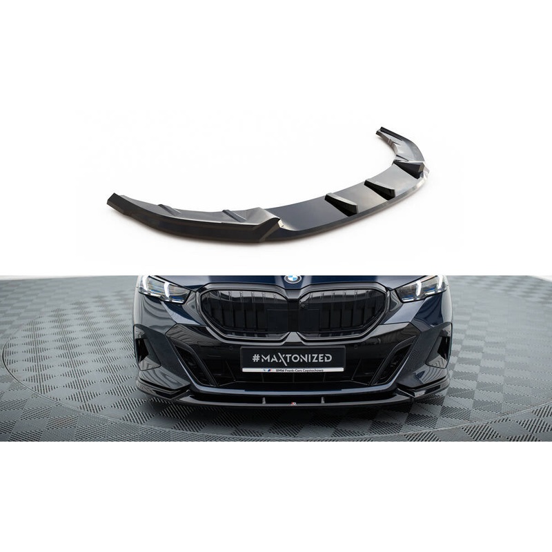 FRONT SPLITTER V.1 BMW 5 M-PACK G60 GLOSS BLACK
