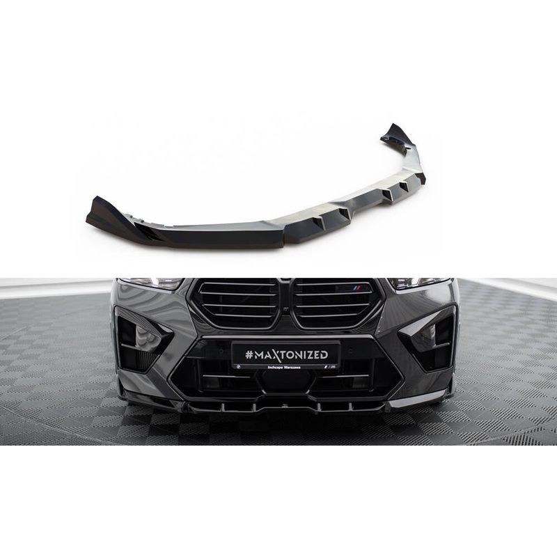 FRONT SPLITTER V.1 BMW X5 M F95 FACELIFT GLOSS BLACK