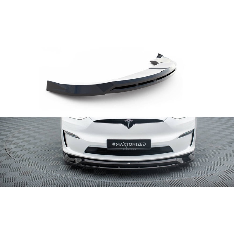 FRONT SPLITTER V.1 TESLA MODEL X MK1 FACELIFT GLOSS BLACK