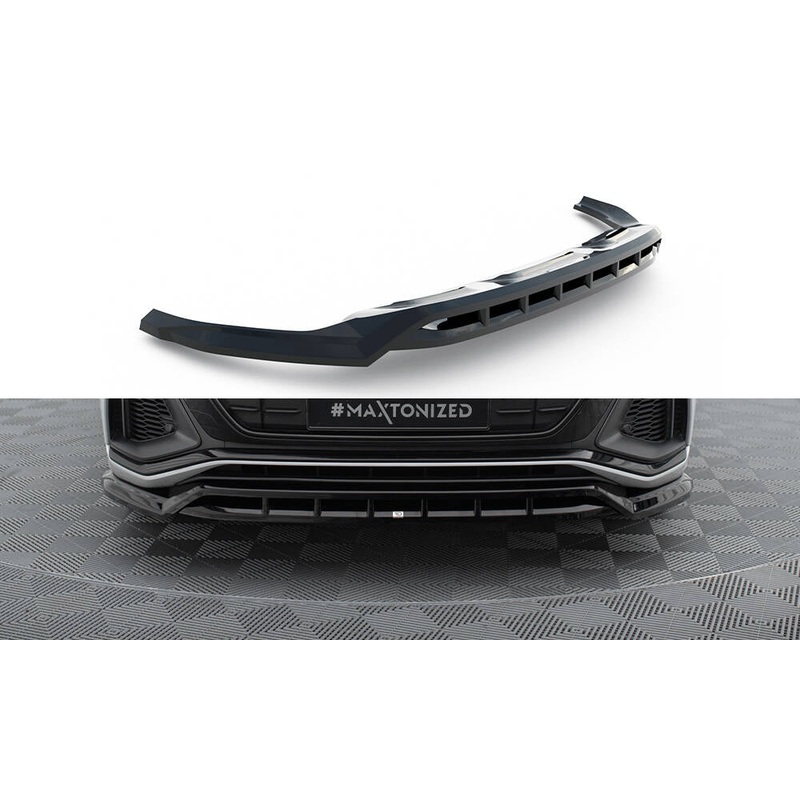 FRONT SPLITTER V.2 AUDI SQ8 / Q8 S-LINE MK1 GLOSS BLACK