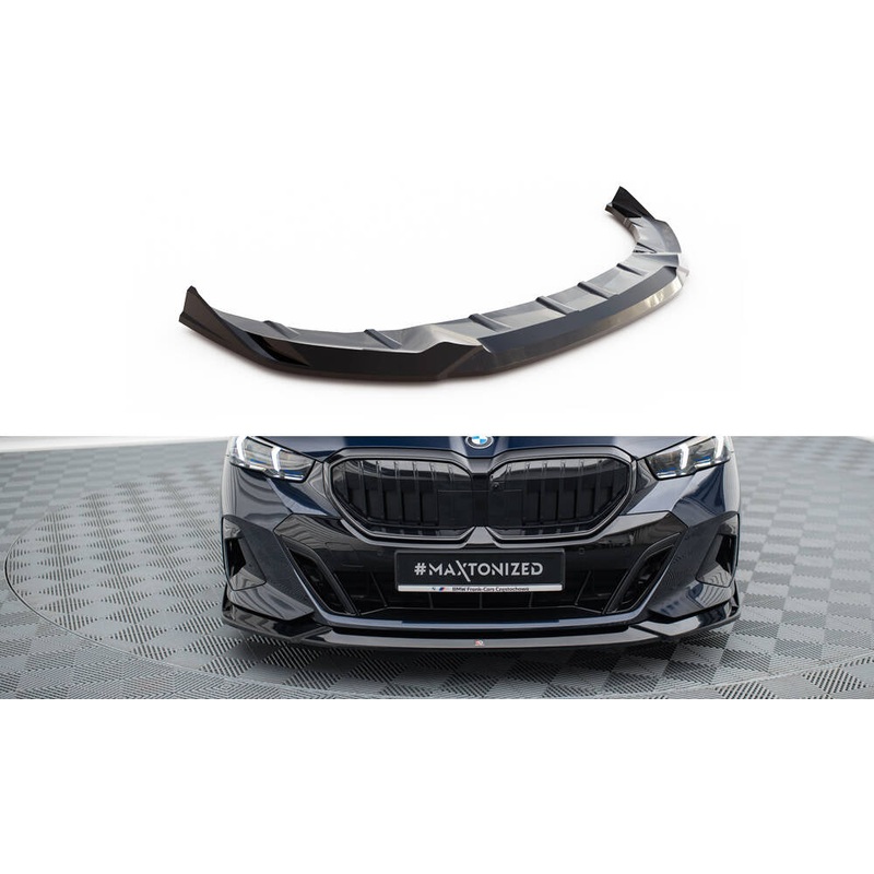FRONT SPLITTER V.2 BMW 5 M-PACK G60 GLOSS BLACK