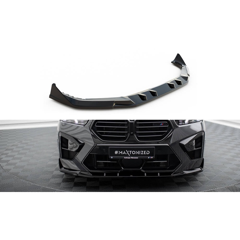 FRONT SPLITTER V.2 BMW X5 M F95 FACELIFT GLOSS BLACK