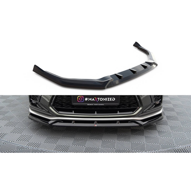 FRONT SPLITTER V.2 LEXUS NX F-SPORT MK2 GLOSS BLACK