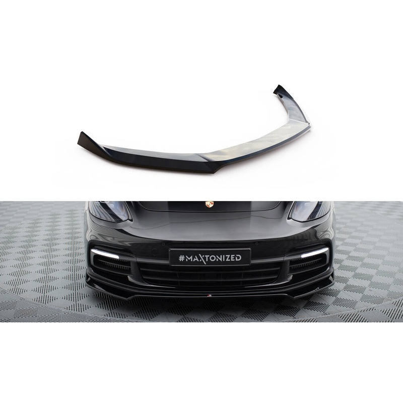 FRONT SPLITTER V.2 PORSCHE PANAMERA E-HYBRID 971 GLOSS BLACK