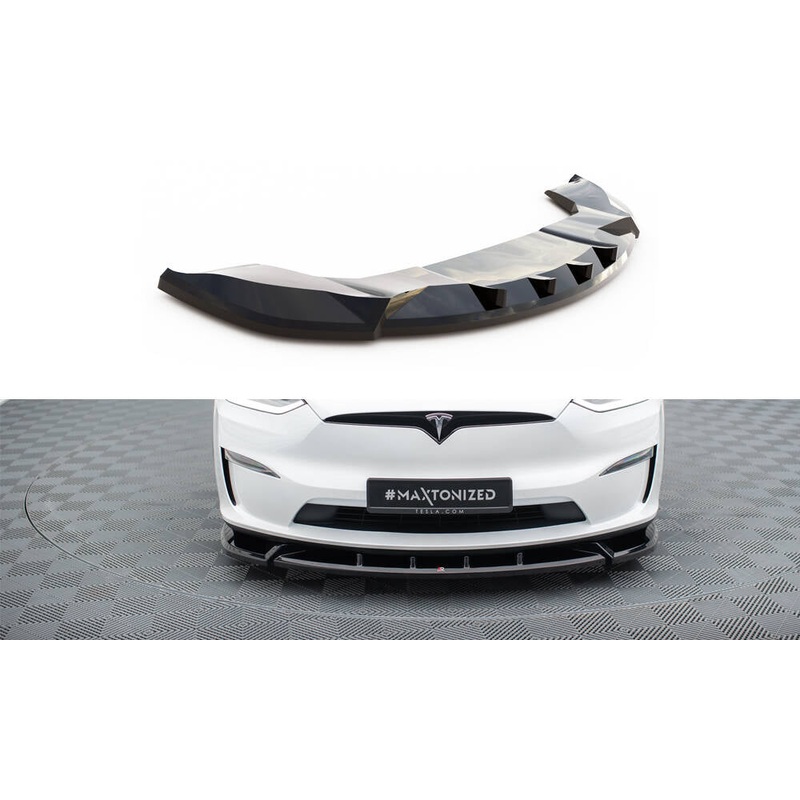 FRONT SPLITTER V.2 TESLA MODEL X MK1 FACELIFT GLOSS BLACK