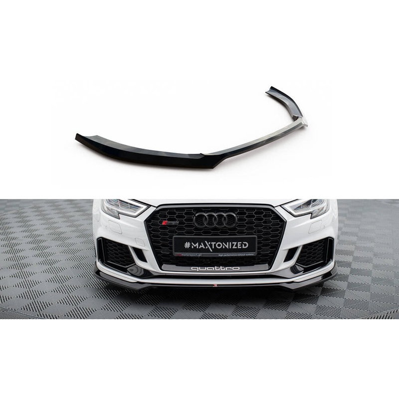 FRONT SPLITTER V.5 AUDI RS3 SEDAN 8V FACELIFT GLOSS BLACK