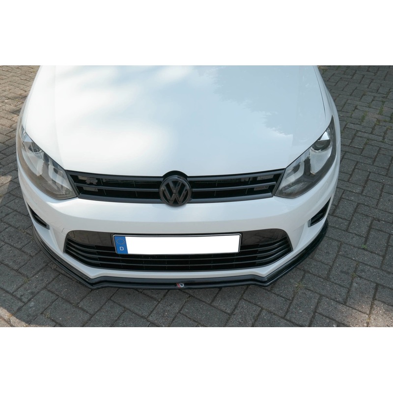 FRONT SPLITTER VOLKSWAGEN POLO MK5 R WRC GLOSS BLACK