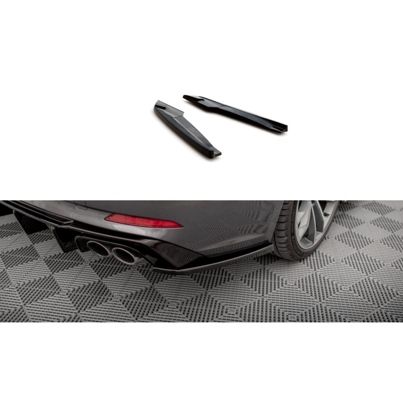 REAR SIDE SPLITTERS AUDI S5 COUPE / SPORTBACK F5 (set for Maxton valance) GLOSS BLACK