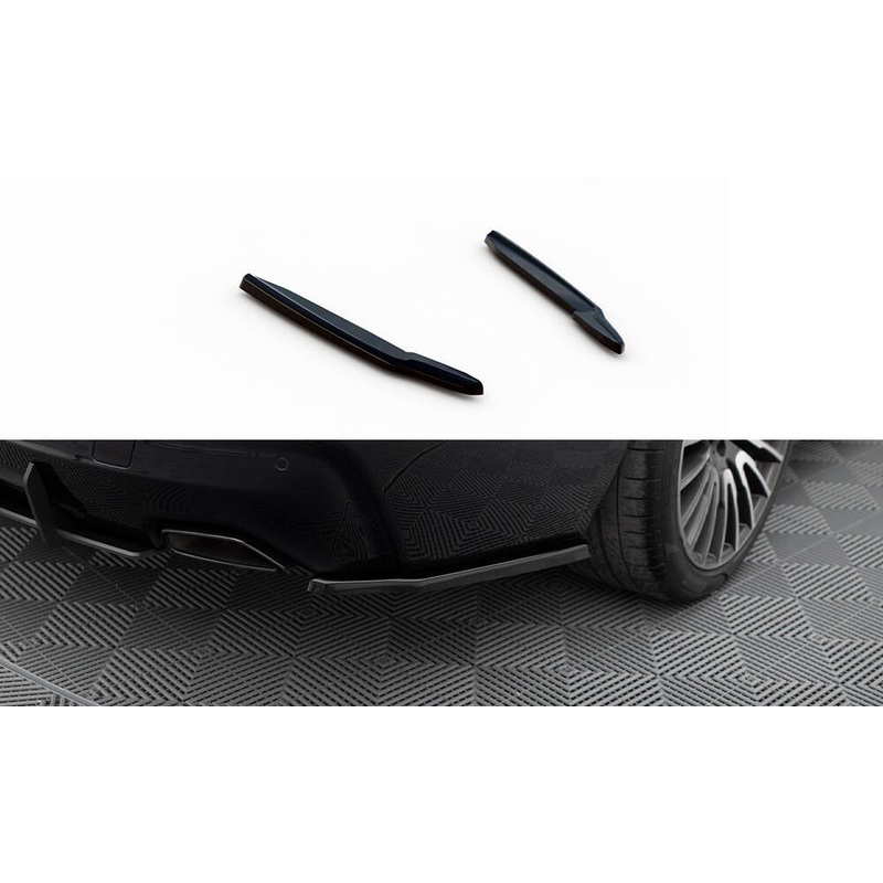 REAR SIDE SPLITTERS FOR BMW 6 GT G32 M-PACK GLOSS BLACK