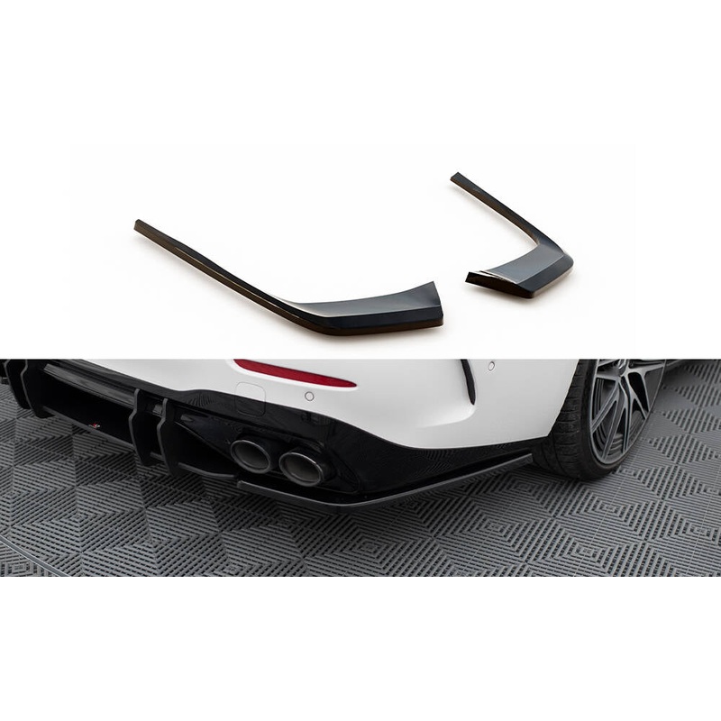 REAR SIDE SPLITTERS MERCEDES-BENZ C AMG-LINE / 43 AMG W206 GLOSS BLACK