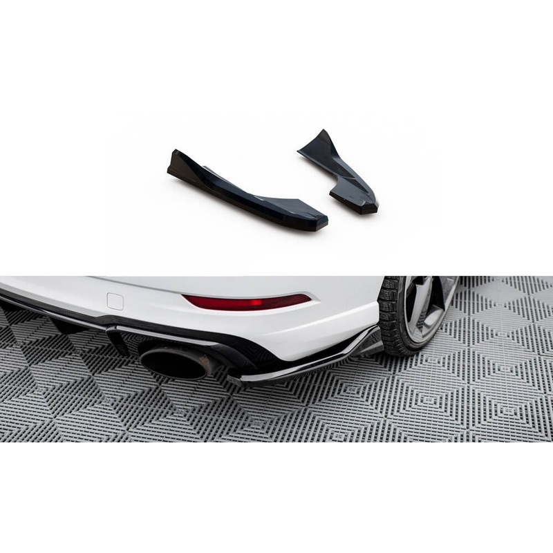 REAR SIDE SPLITTERS V.3 AUDI RS3 SEDAN 8V FACELIFT GLOSS BLACK