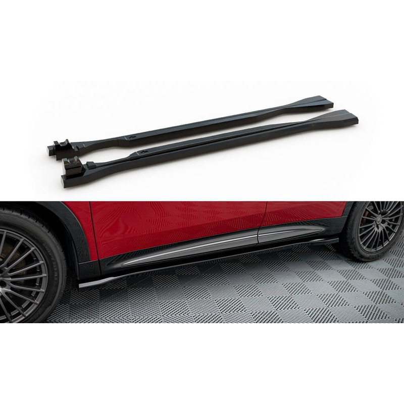 SIDE SKIRTS DIFFUSERS ALFA ROMEO TONALE MK1 GLOSS BLACK