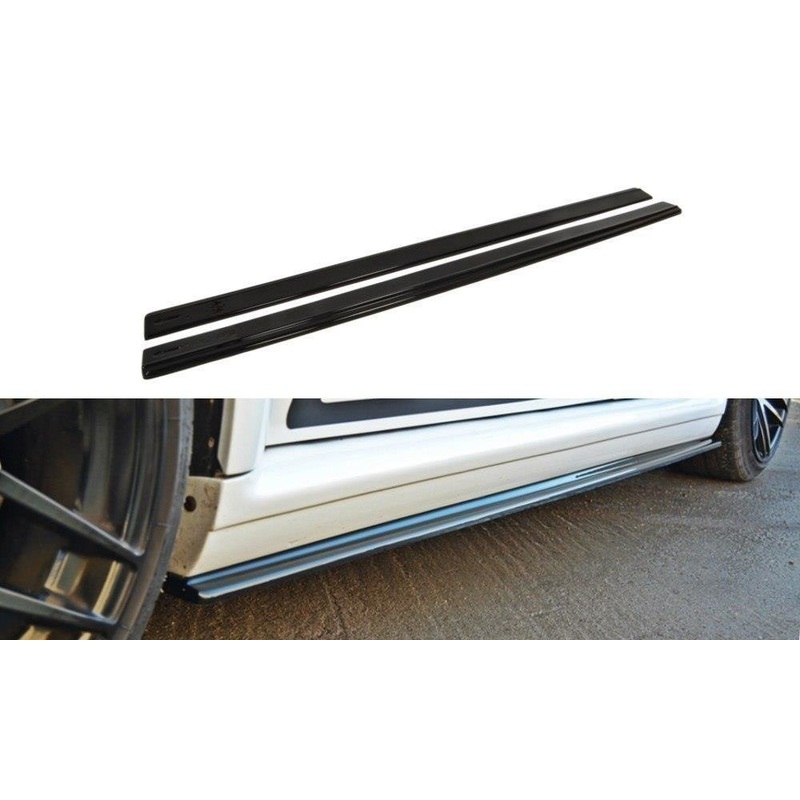 SIDE SKIRTS DIFFUSERS AUDI RS4 B5 GLOSS BLACK