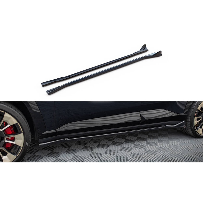 SIDE SKIRTS DIFFUSERS BMW XM G09 GLOSS BLACK