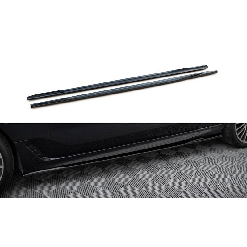 SIDE SKIRTS DIFFUSERS FOR BMW 6 GT G32 M-PACK GLOSS BLACK