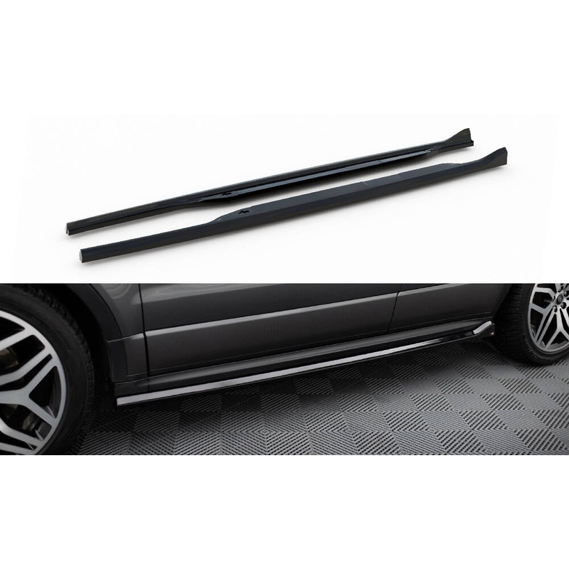 SIDE SKIRTS DIFFUSERS LAND ROVER RANGE ROVER EVOQUE MK1 FACELIFT GLOSS BLACK