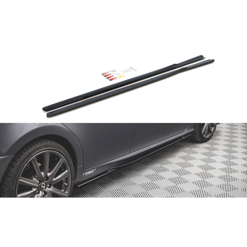 SIDE SKIRTS DIFFUSERS LEXUS GS F SPORT MK4(L10) GLOSS BLACK