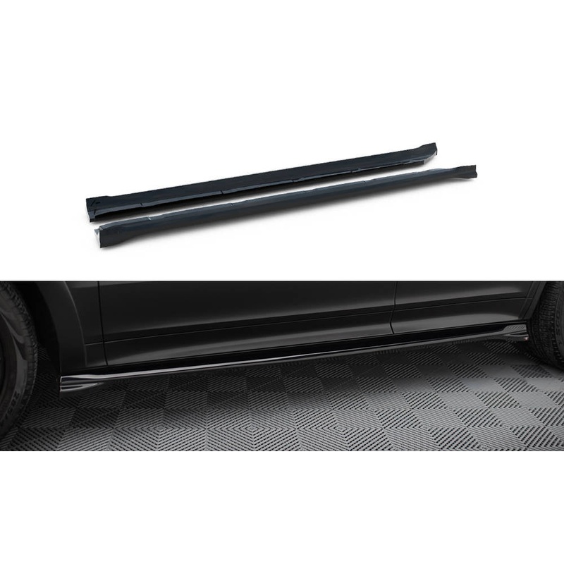 SIDE SKIRTS DIFFUSERS PORSCHE CAYENNE SPORT DESIGN MK3 GLOSS BLACK