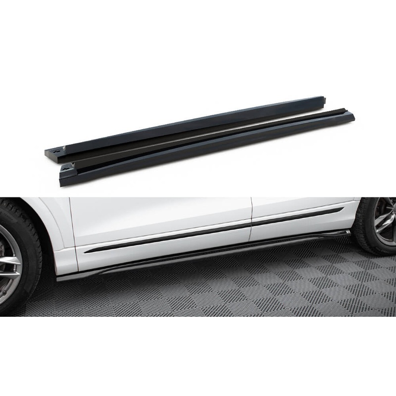 SIDE SKIRTS DIFFUSERS V.2 AUDI SQ8 / Q8 S-LINE MK1 GLOSS BLACK
