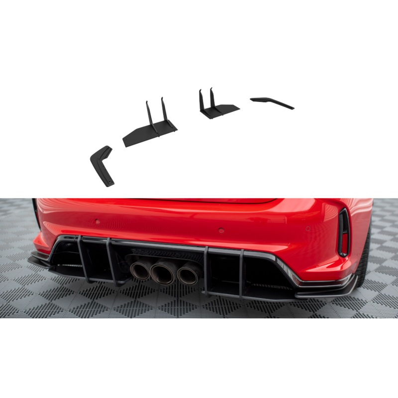 STREET PRO REAR SIDE SPLITTERS HONDA CIVIC TYPE-R MK 11 BLACK