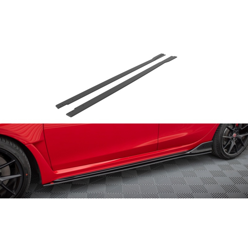 STREET PRO SIDE SKIRTS DIFFUSERS HONDA CIVIC TYPE-R MK 11 BLACK